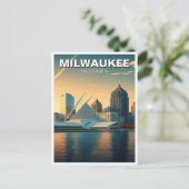 Milwaukee Museum of Art Travel Briefkaart (Staand voorkant)