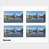 Milwaukee River Front en State Street Bridge Rechthoekige Sticker (Vel)