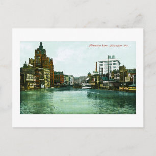 Milwaukee River, Milwaukee, Wisconsin Briefkaart