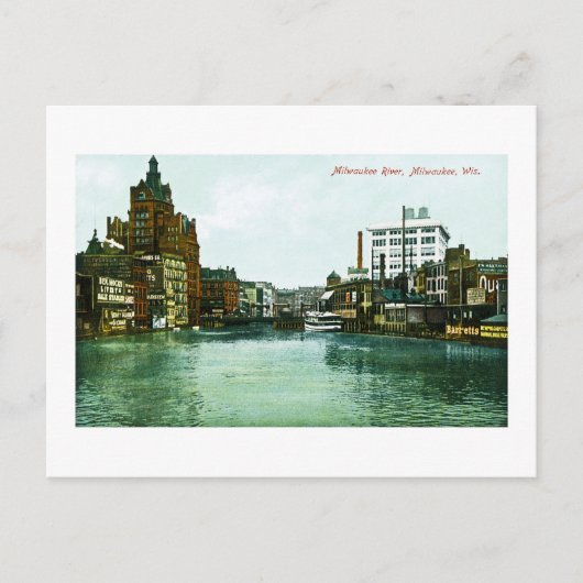 Milwaukee River, Milwaukee, Wisconsin Briefkaart (Voorkant)