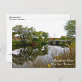 Milwaukee River, West Bend, Wisconsin Briefkaart (Voorkant / Achterkant)