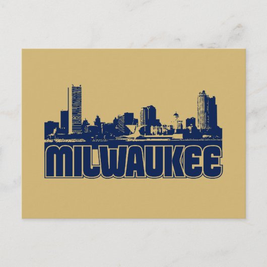 Milwaukee Skyline Briefkaart (Voorkant)