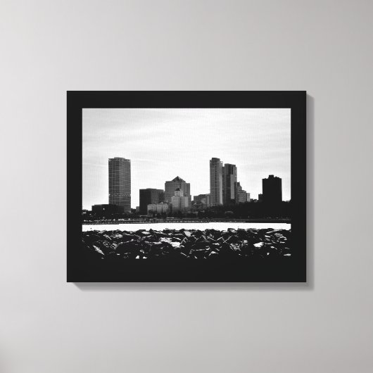 Milwaukee Skyline Canvas Afdruk (Voorkant)