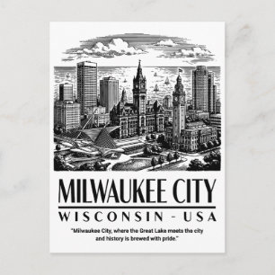 Milwaukee Stad Wisconsin VS Briefkaart