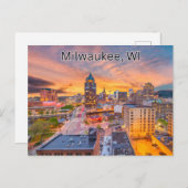 Milwaukee WI Briefkaart Reizen (Voorkant / Achterkant)