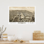 Milwaukee, WI Panoramic Map - 1879 Poster (Keuken)