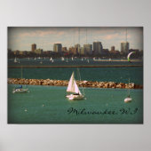 Milwaukee, WI Skyline Poster (Voorkant)