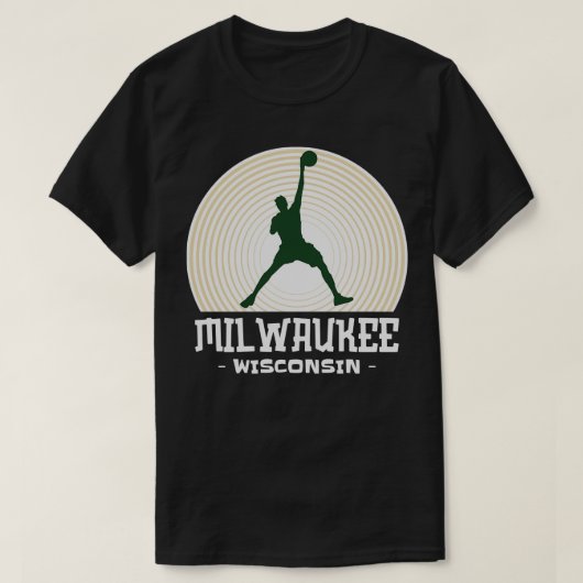 Milwaukee Wisconsin Basketbal T-shirt (Design voorkant)