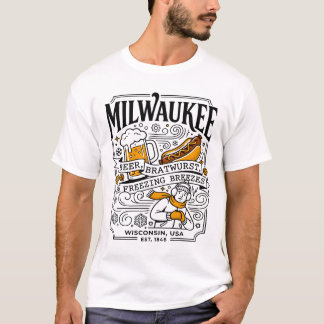 Milwaukee Wisconsin Bier Bratwurst En Koud Weer T-shirt