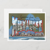 Milwaukee, Wisconsin  Big Letters Briefkaart (Voorkant / Achterkant)
