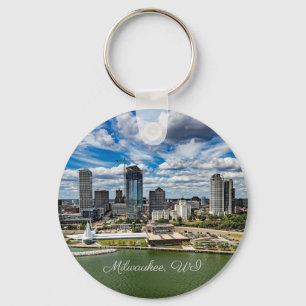 Milwaukee, Wisconsin cityscape-foto, Sleutelhanger