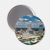 Milwaukee, Wisconsin cityscape Magneet (Voorkant / Achterkant)