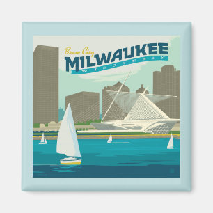 Milwaukee Wisconsin Harbor Brew City Magneet