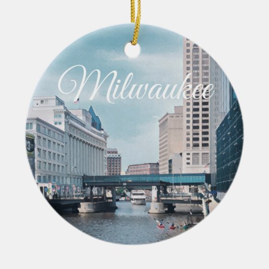 Milwaukee Wisconsin Keramisch Ornament (Voorkant)