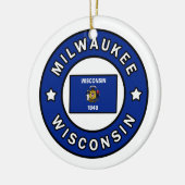 Milwaukee Wisconsin Keramisch Ornament (Links)