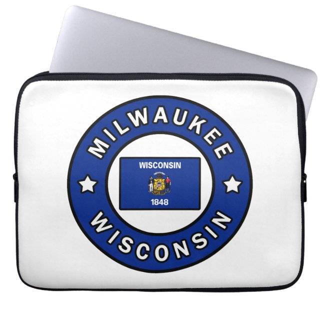 Milwaukee Wisconsin Laptop Sleeve (Voorkant)