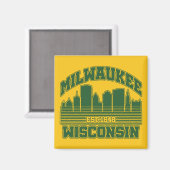Milwaukee, Wisconsin Magneet (Voorkant / Achterkant)