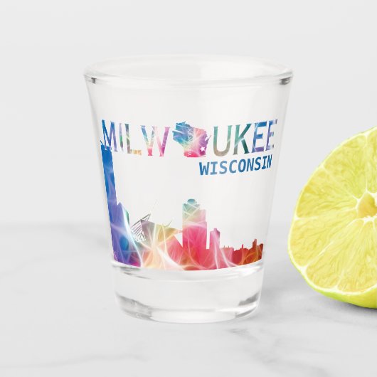 Milwaukee, Wisconsin Shot Glass Glas (Voorkant)