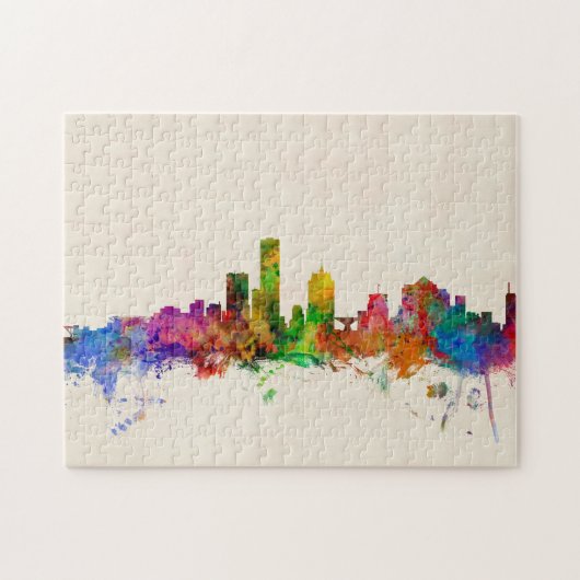 Milwaukee Wisconsin Skyline Cityscape Legpuzzel (Horizontaal)