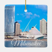 Milwaukee Wisconsin Skyline Ornament (Achterkant)