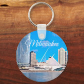 Milwaukee Wisconsin Skyline Sleutelhanger (Voorkant)
