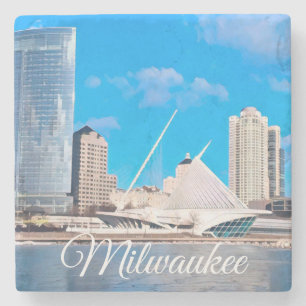 Milwaukee Wisconsin Skyline Stenen Onderzetter