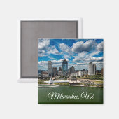 Milwaukee, Wisconsin Souvenir Keepsake Magneet (Voorkant / Achterkant)
