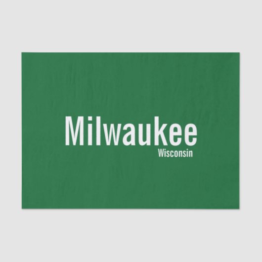 Milwaukee, Wisconsin Tissue Paper Tissuepapier (Voorkant)