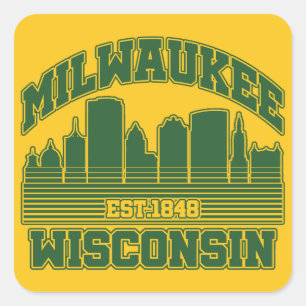 Milwaukee, Wisconsin Vierkante Sticker
