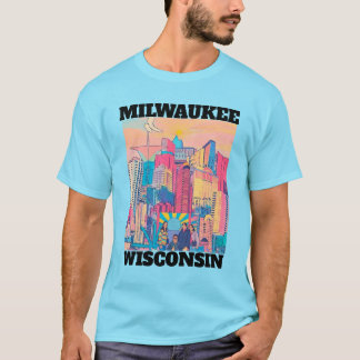 Milwaukee, Wisconsin Volledige Kleur 2026 T-shirt