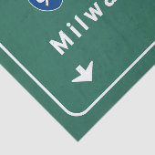 Milwaukee Wisconsin wi Interstate Highway Freeway Tissuepapier (Detail)