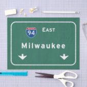 Milwaukee Wisconsin wi Interstate Highway Freeway Tissuepapier (Craft)
