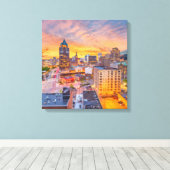 Milwaukee Wisconsin Wrapped Canvas 16.80 x 17.50 i (Insitu (Houten vloer))