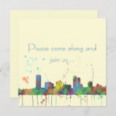 MILWAUKEE, WISCONSON SKYLINE KAART (Voorkant / Achterkant)