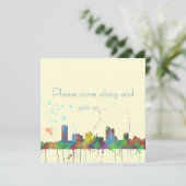 MILWAUKEE, WISCONSON SKYLINE KAART (Staand voorkant)