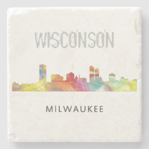 MILWAUKEE, WISCONSON SKYLINE WB1 - STENEN ONDERZETTER