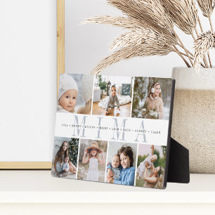 "Mima" Namen van kleinkinderen 7 Foto Collage Plaq Fotoplaat