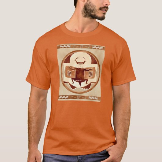 Mimbres Bat-Deer-Bison-Man T-shirt (Voorkant)