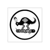 Mimbres Konijn ontwerp rubberen stempel (Afrduk)