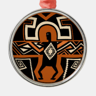 Mimbres krijger metalen ornament