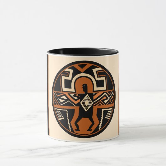 Mimbres krijger mok (Midden)