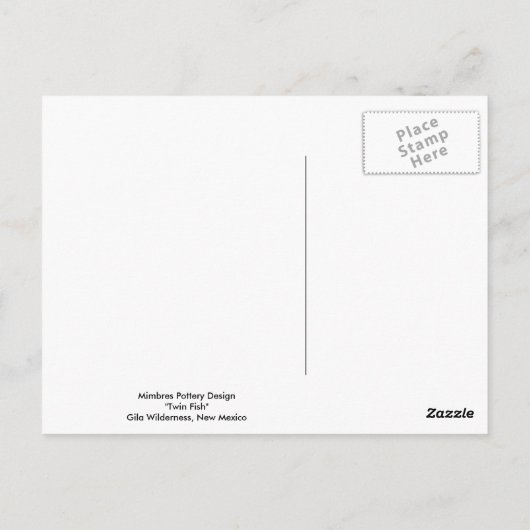 Mimbres Pottery Design Briefkaart (Achterkant)