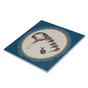 Mimbres Pottery Design Kraan Eten Vis Tegeltje