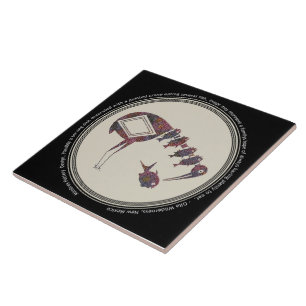 Mimbres Pottery Design Kraan Eten Vis Tegeltje