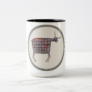 Mimbres Pottery Design Tweekleurige Koffiemok