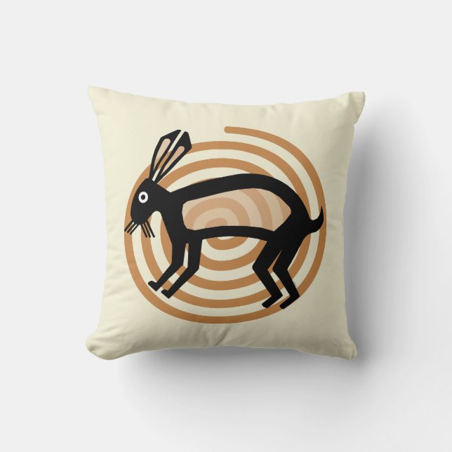 Mimbres Rabbit Pillow Kussen (Voorkant)