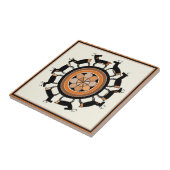 Mimbres Tribal Herten Ritueel Tegeltje (Zijkant)