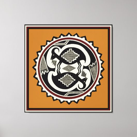 Mimbres Tribal Mt. Chèvres toile Imprimer (Recto)