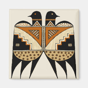 Mimbres Tweeling Vogels Magneet