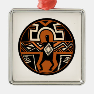 Mimbres Warrior Metalen Ornament